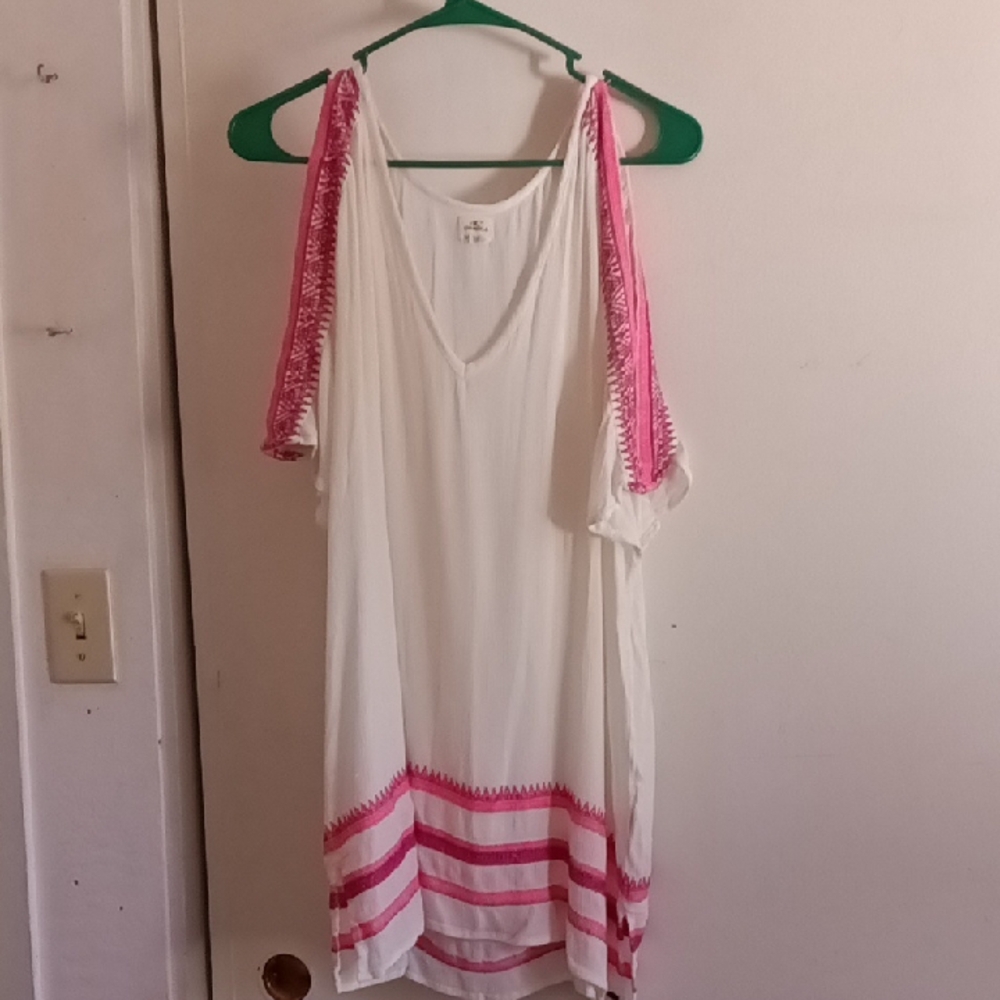 O'Neill White and Pink Women's Cover-Up